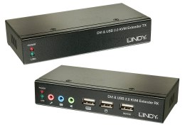 Lindy 39377 przełącznik KVM Czarny