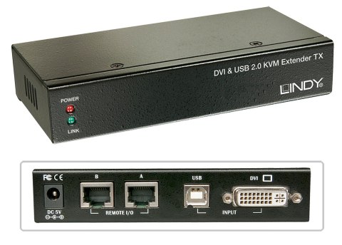 Lindy 39377 przełącznik KVM Czarny