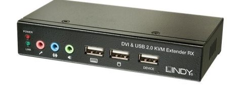 Lindy 39377 przełącznik KVM Czarny