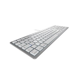CHERRY KC 6000C FOR MAC klawiatura Uniwersalne USB QWERTZ Niemiecki Srebrny
