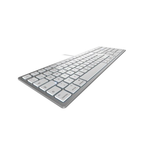 CHERRY KC 6000C FOR MAC klawiatura Uniwersalne USB QWERTZ Niemiecki Srebrny