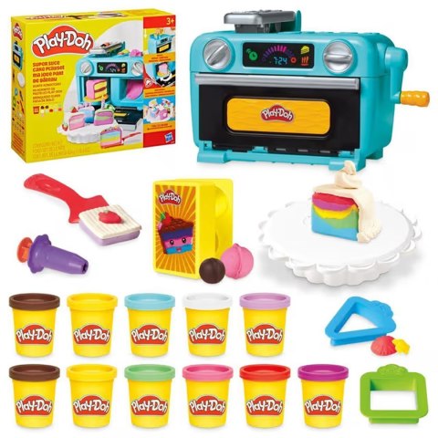 Play-Doh Super Slice Cake Play Kitchen Set Zestaw do zabawy z modeliny 624 g Wielobarwny