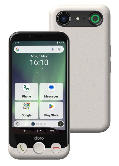 Doro Aurora A10 11,4 cm (4.5") Dual SIM Android 14 4G USB Type-C 4 GB 64 GB 3000 mAh Czarny, Biały