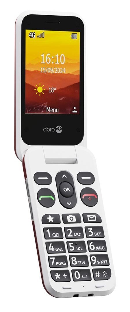 Doro Leva L30 7,11 cm (2.8") 142,7 g Czerwony, Biały Telefon funkcjonalny