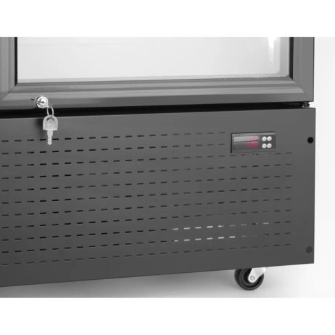 Lodówka chłodziarka barowa 2-drzwiowa z podświetlanym panelem 512 l 510 W