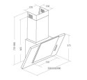 Okap kominowy AKPO WK-4 GRAND ECO 50 cm | 420 m3/h | LED | czarny