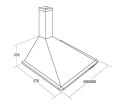 Okap kominowy AKPO WK-5 ELEGANT TURBO 50 cm | LED | inox