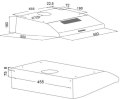 Okap podszafkowy AKPO WK-7 P 3050 50 cm | 400 m3/h | LED | czarny