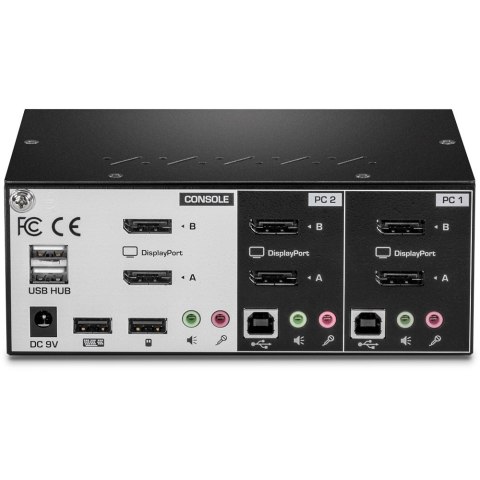 2-portowy przełącznik DisplayPort TRENDnet KVM z koncentratorem audio USB 2.0