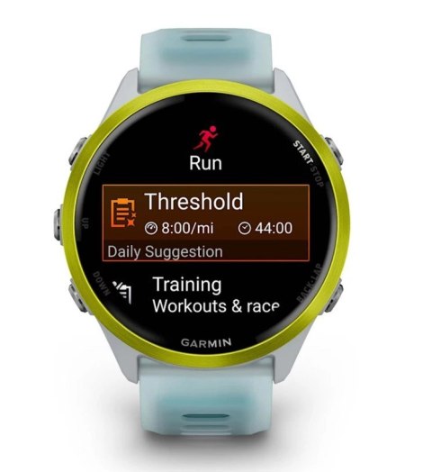 Garmin Forerunner 570 3,56 cm (1.4") AMOLED 47 mm Cyfrowy 454 x 454 px Ekran dotykowy Biały, Żółty Wi-Fi GPS