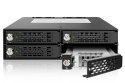Płyta montażowa IcyDock 4x6,3cm SATAI-III/SAS w 1x5,25" HDD/SSD