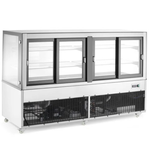 Witryna chłodnicza ekspozycyjna 2 półki 610 l 500 W 1824x677x1230 mm