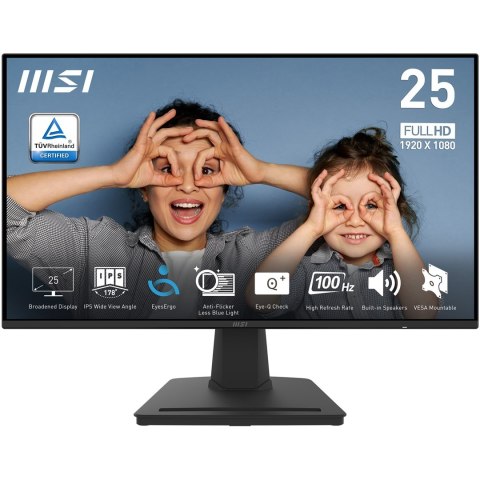 Monitor MSI 24.5" PRO MP252 IPS 100Hz