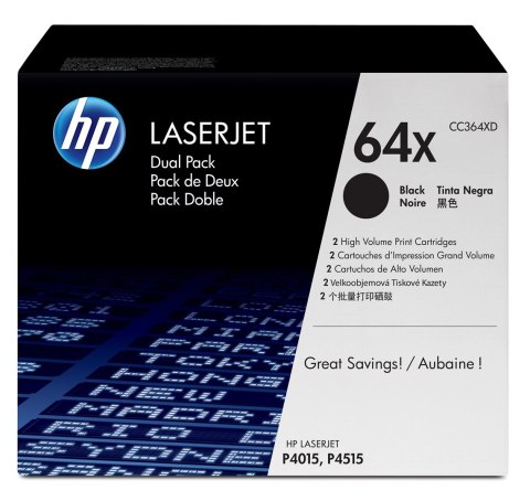 HP (CC364XD) No 64XD HP64XD HP 64XD Dwupak wkład (CC364XD)