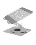 Podstawka pod laptopa Raidsonic IB-NH300-R, ergonomiczne pozycjonowanie, obrotowa konstrukcja, 17", srebro