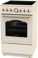 Kuchnia elektryczna GORENJE GECS5B70CLI Retro 50 cm | AirFry | funkcja Pizza | FrozenBake | kremowy