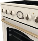 Kuchnia elektryczna GORENJE GECS5B70CLI Retro 50 cm | AirFry | funkcja Pizza | FrozenBake | kremowy