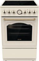 Kuchnia elektryczna GORENJE GECS5B70CLI Retro 50 cm | AirFry | funkcja Pizza | FrozenBake | kremowy