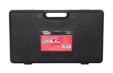AWTOOLS ZESTAW KLUCZY NASADOWYCH 12KĄTNYCH 3/4" 14 ELE.