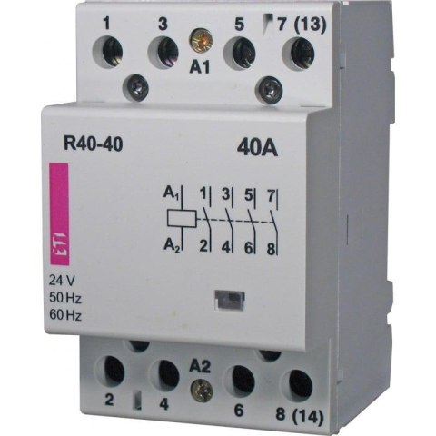 R 40-40 STYCZNIK MODUŁOWY 40A 4P 4Z 3M 230V AC ETICON
