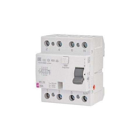 RELAY CURR LEAK 4P 25 A 30 MA EFI-P4 A