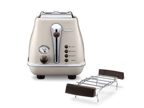 Toster DeLonghi Icona Vintage CTOV 2103.BG (900W; kolor beżowy)