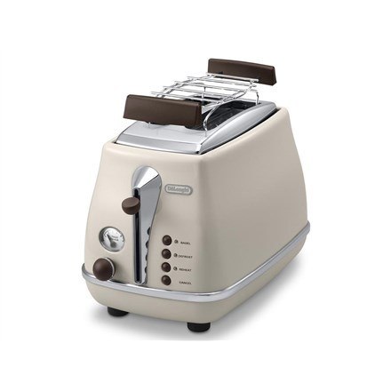 Toster DeLonghi Icona Vintage CTOV 2103.BG (900W; kolor beżowy)
