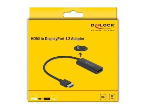 DeLOCK Adapter HDMI-A męski > DisplayPort żeński czarny