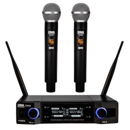 DNA DVS2 - Mikrofon bezprzewodowy, 2x nadajnik doręczny + baza, pasmo UHF 560-590 MHz