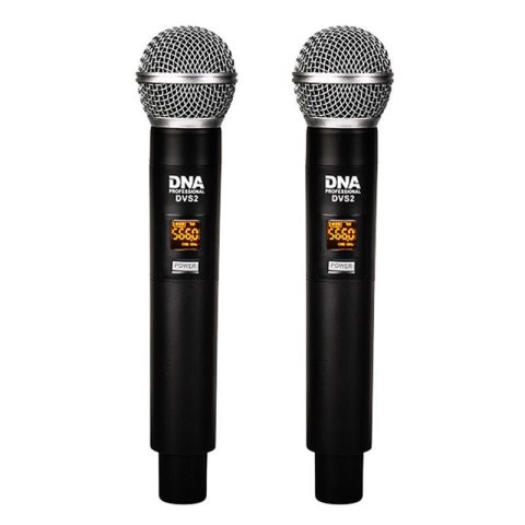 DNA DVS2 - Mikrofon bezprzewodowy, 2x nadajnik doręczny + baza, pasmo UHF 560-590 MHz