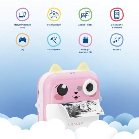 Aparat fotograficzny dla dzieci LAMAX InstaKid2 Plus, pink