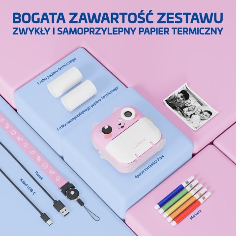 Aparat fotograficzny dla dzieci LAMAX InstaKid2 Plus, pink