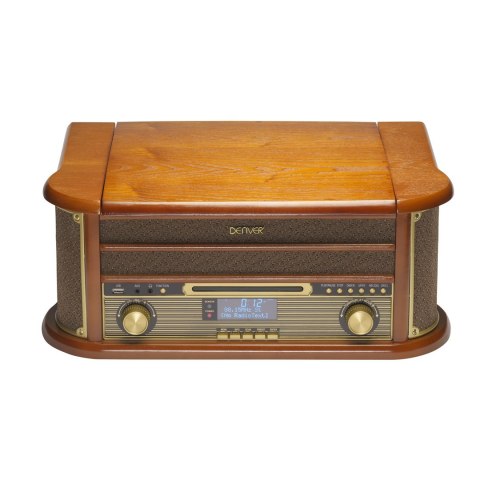 Drewniane centrum muzyczne retro Denver MRD-51 z gramofonem