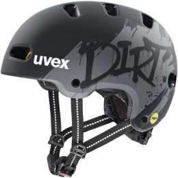 Kask rowerowy dziecięcy UVEX Kid 4 Style MIPS, dirt black matt