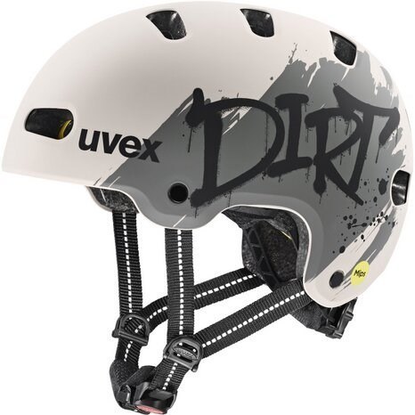 Kask rowerowy dziecięcy UVEX Kid 4 Style MIPS Dirt Warm Grey 55-58 cm