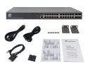 LevelOne GTL-2885 przełącznik sieciowy Zarządzany L3 Gigabit Ethernet (10/100/1000) Szary