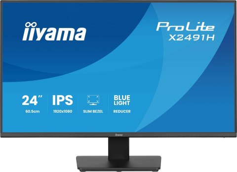 Iiyama ProLite X2491H-B1 monitor komputerowy 60,5 cm (23.8") 1920 x 1080 px Full HD LCD Czarny