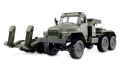 Ciężarówka Wojskowa Amewi Ural B36 6WD Z Naczepą Niskopodwoziową 1:16 RTR Zielony