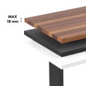 ERGO OFFICE BIURKO ELEKTRYCZNE REGULACJA MAX WYS. 1160MM, MAX - 80 KG, BEZ BLATU DO PRACY STOJĄCO SIEDZĄCEJ, CZARNE ER-400 B