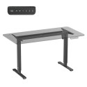ERGO OFFICE BIURKO ELEKTRYCZNE REGULACJA MAX WYS. 1160MM, MAX - 80 KG, BEZ BLATU DO PRACY STOJĄCO SIEDZĄCEJ, CZARNE ER-400 B