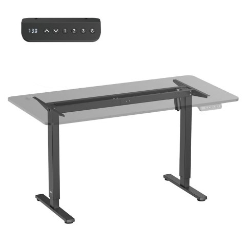 ERGO OFFICE BIURKO ELEKTRYCZNE REGULACJA MAX WYS. 1160MM, MAX - 80 KG, BEZ BLATU DO PRACY STOJĄCO SIEDZĄCEJ, CZARNE ER-400 B