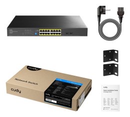 Cudy GS1020PS2 łącza sieciowe Gigabit Ethernet (10/100/1000) Obsługa PoE Czarny
