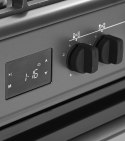 Kuchnia gazowo-elektryczna RAVANSON KWGE-K90A Cheff Modern Black | 5 palników + palnik WOK | termoobieg | rożen | czarny