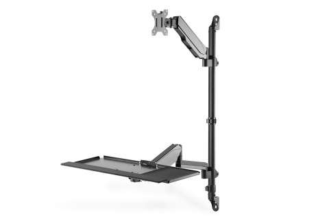 Ramię naścienne pojedyncze LCD+klawiatura, max.32"max. 8kg, uchylno-obrotowe