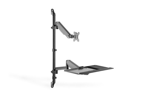 Ramię naścienne pojedyncze LCD+klawiatura, max.32"max. 8kg, uchylno-obrotowe