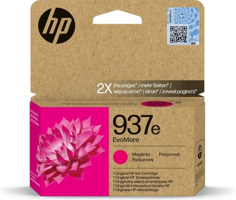HP Oryginalny purpurowy tusz 937e EvoMore