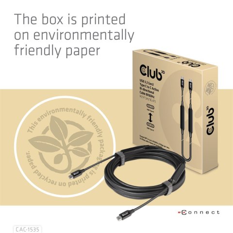 Kabel USB Club3D CAC-1535 (USB 3.2 Gen2 Type C
