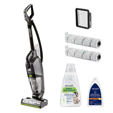 Bissell CrossWave Hydrosteam Pet Pro Odkurzacz pionowy Prąd przemienny Suchy i Mokry Bez worka 0 l 1100 W Czarny, Srebrny