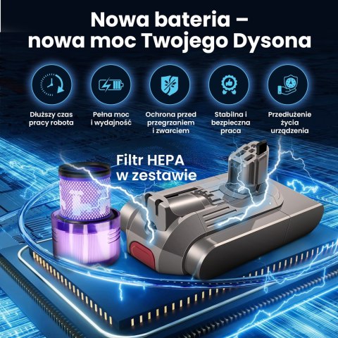 Extralink EX.94552 akcesorium/materiał eksploatacyjny do odkurzacza Bateria Ręczny odkurzacz