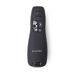 Gembird Wireless presenter with laser pointer WP-L-02 Weight 84 g, Black, Width 38 mm, Height 105 mm, Yes, Depth 25 mm, Red lase